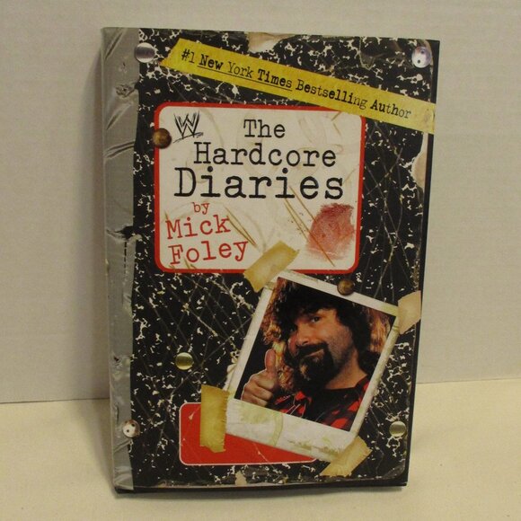 WWE Mick Foley Hardcore Diaries Black White Graphic Personal WWF Wrestling Book - Picture 1 of 8